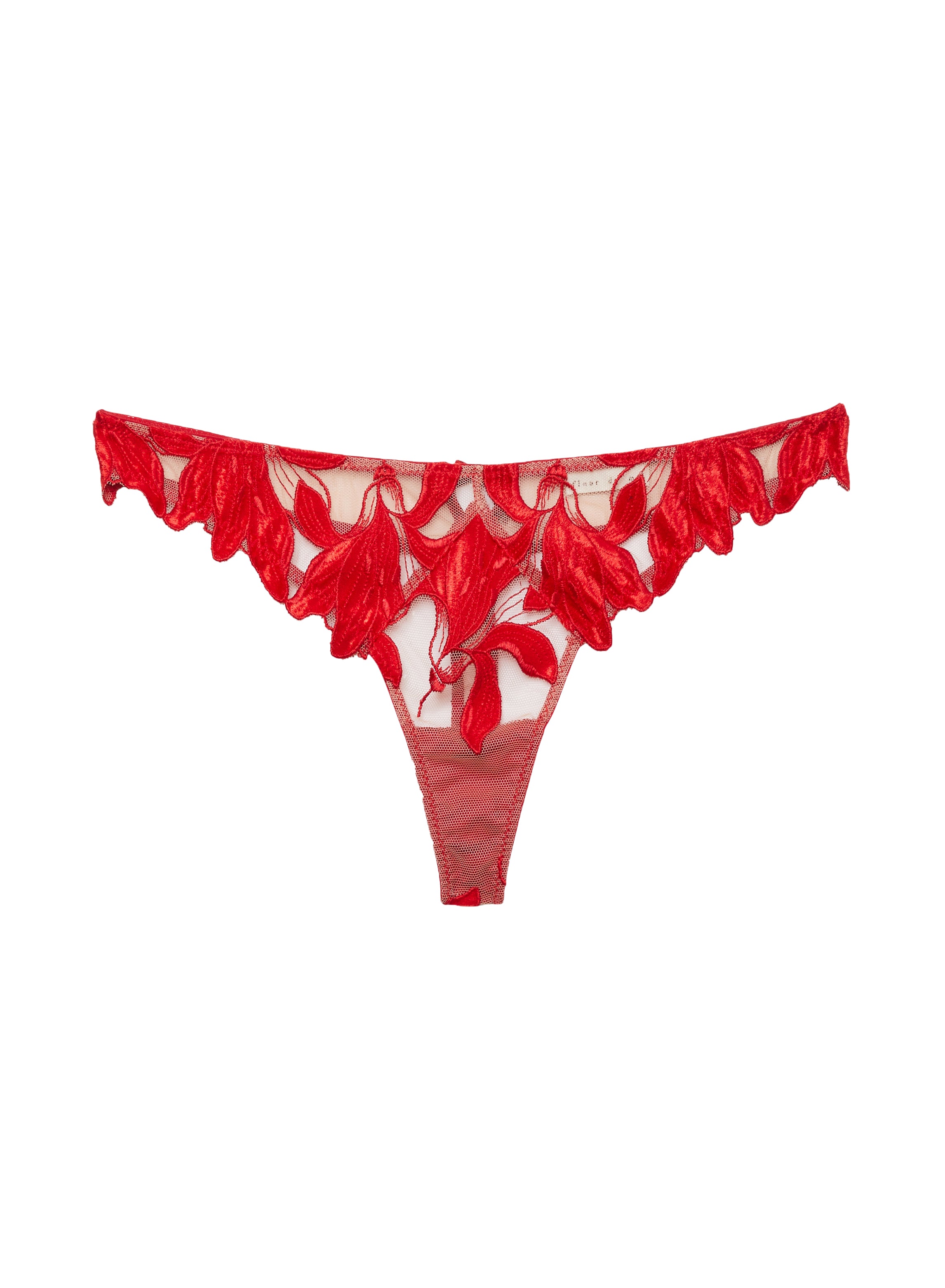 Lily Embroidery Hipster Thong