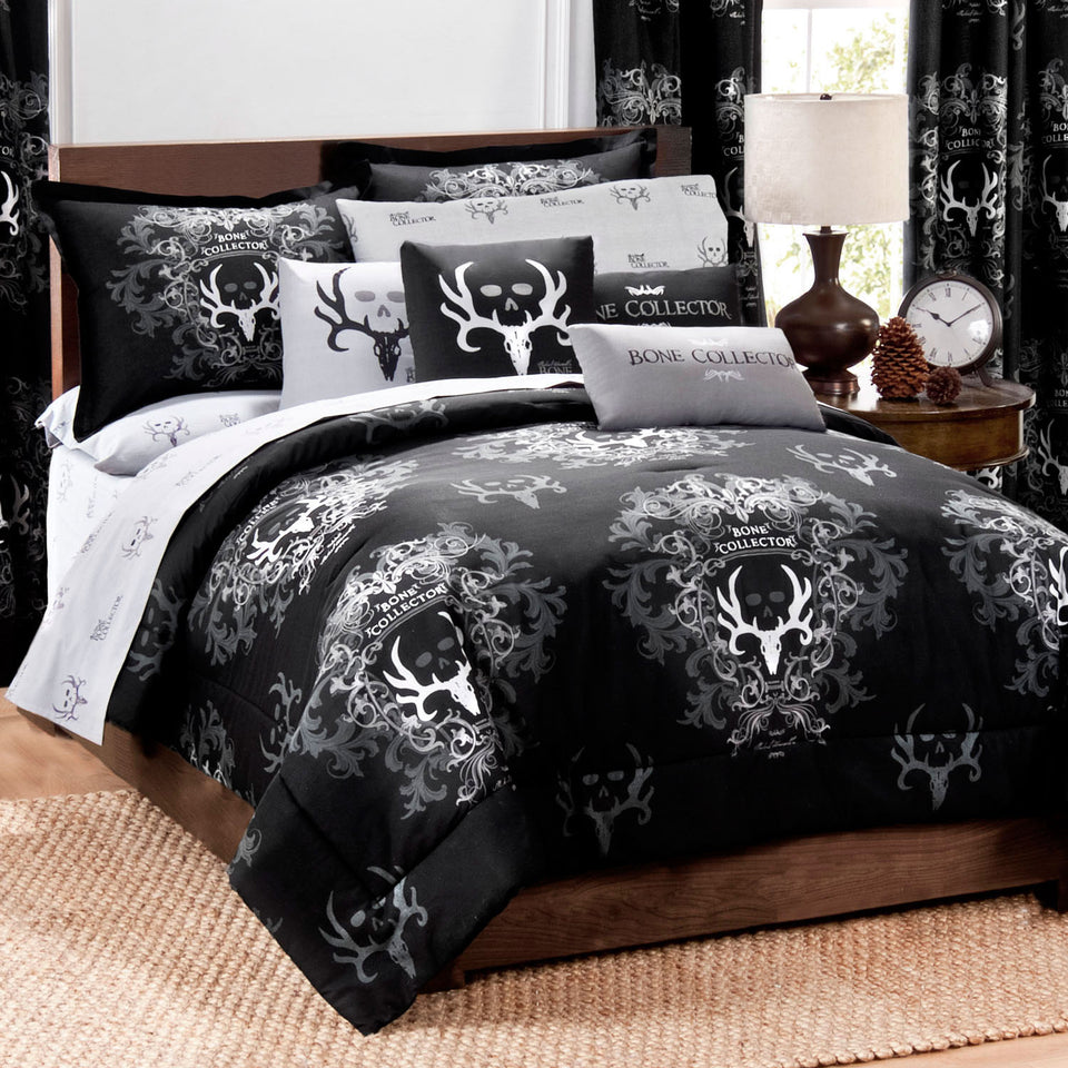 Bone Collector Black Comforter Set Various Sizes Buffalo