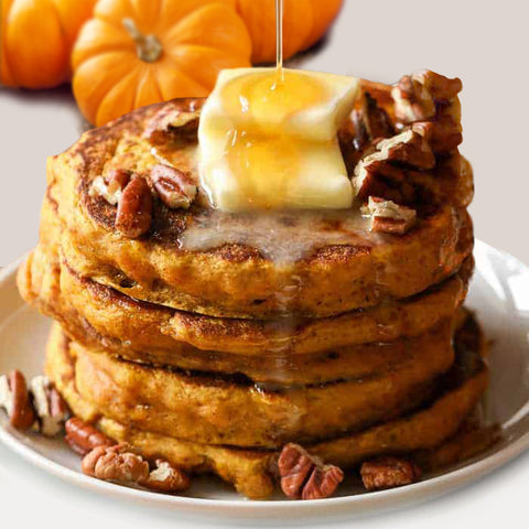 Gluten-free pumpkin pie pancakes