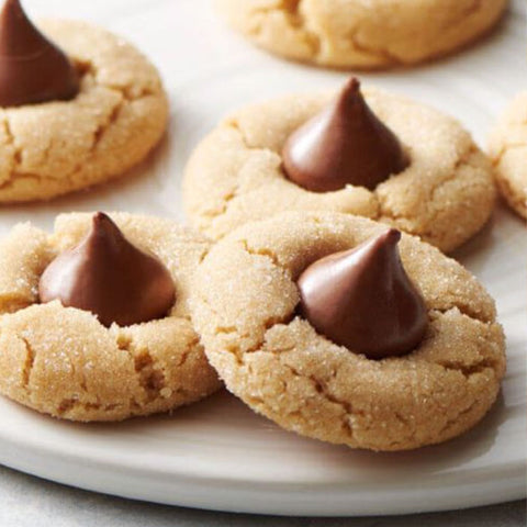 Gluten-free Peanut Butter Blossom Christmas Cookies