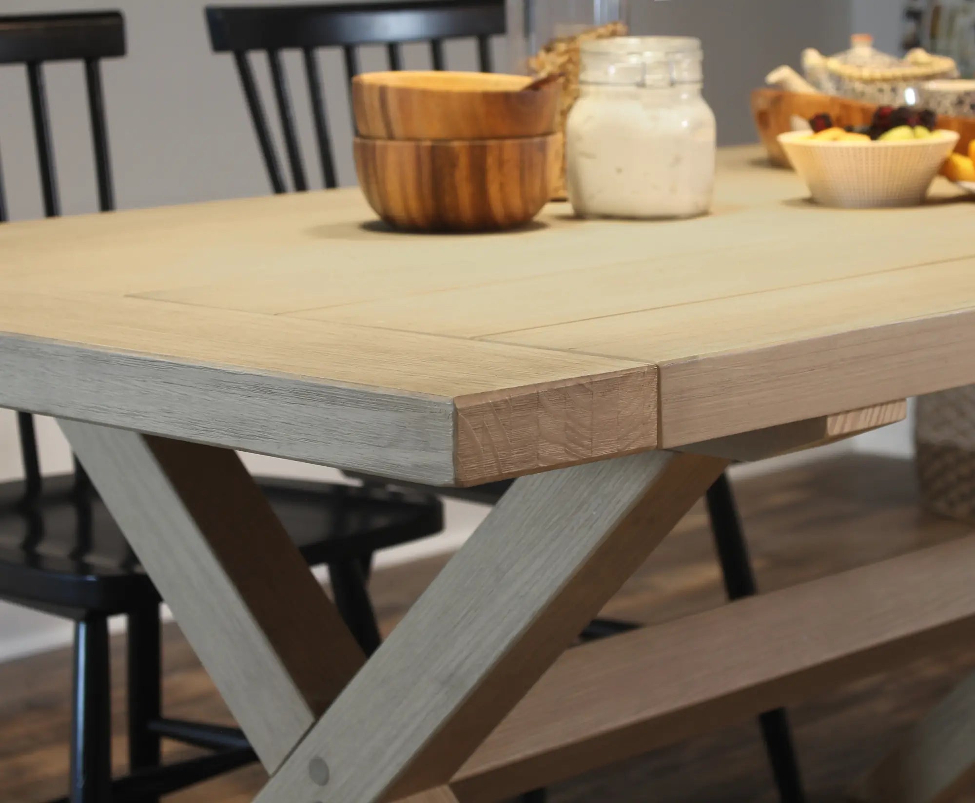 Spring inspired Solid wood dining table 