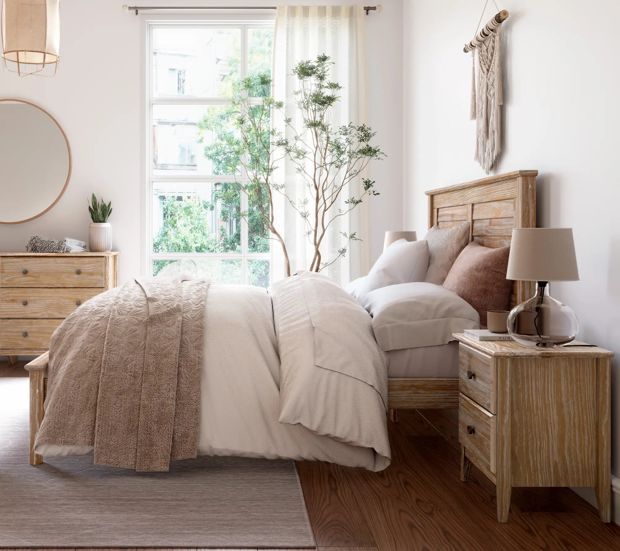 driftwood solid wood bedroom set | spring decor 