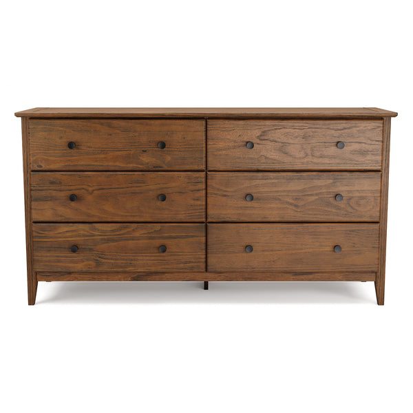 Greenport 6Drawer Dresser Grain Wood Furniture