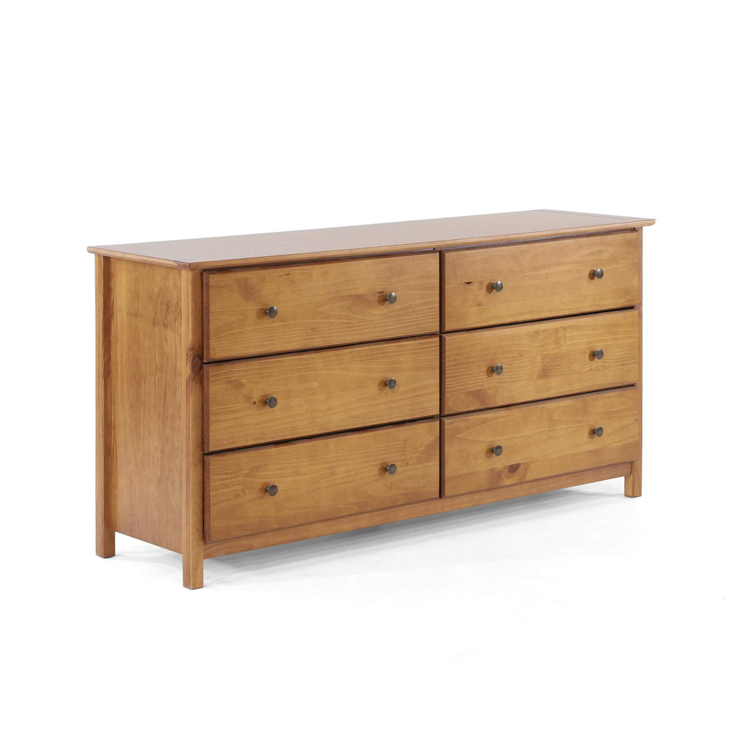 Shaker 6Drawer Dresser Grain Wood Furniture