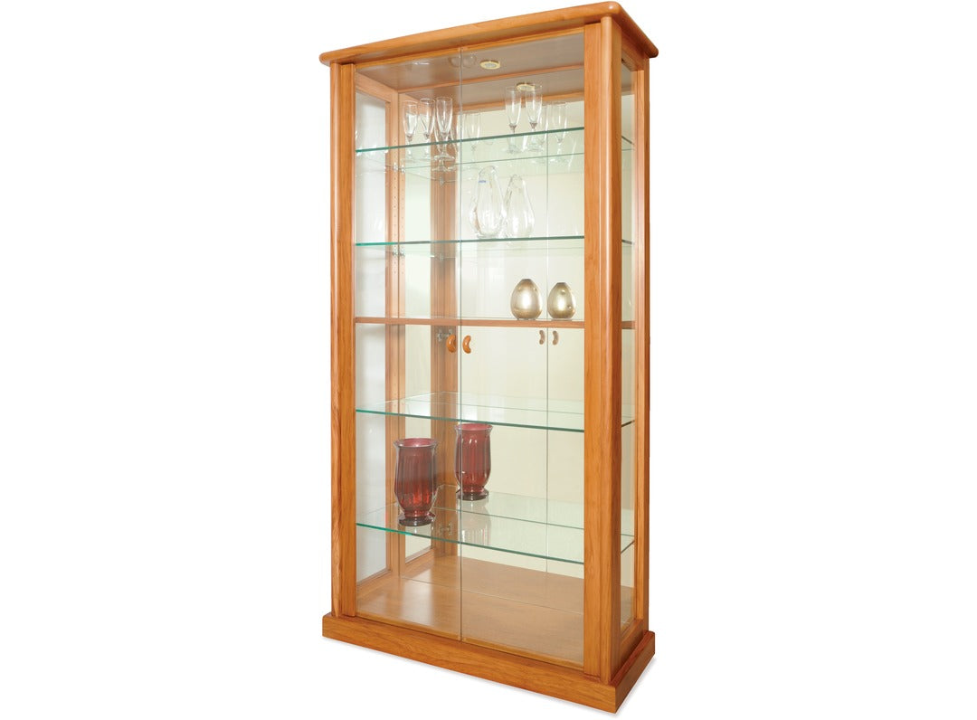 Strada Tall China Cabinet Led Light Fabers Furnishings