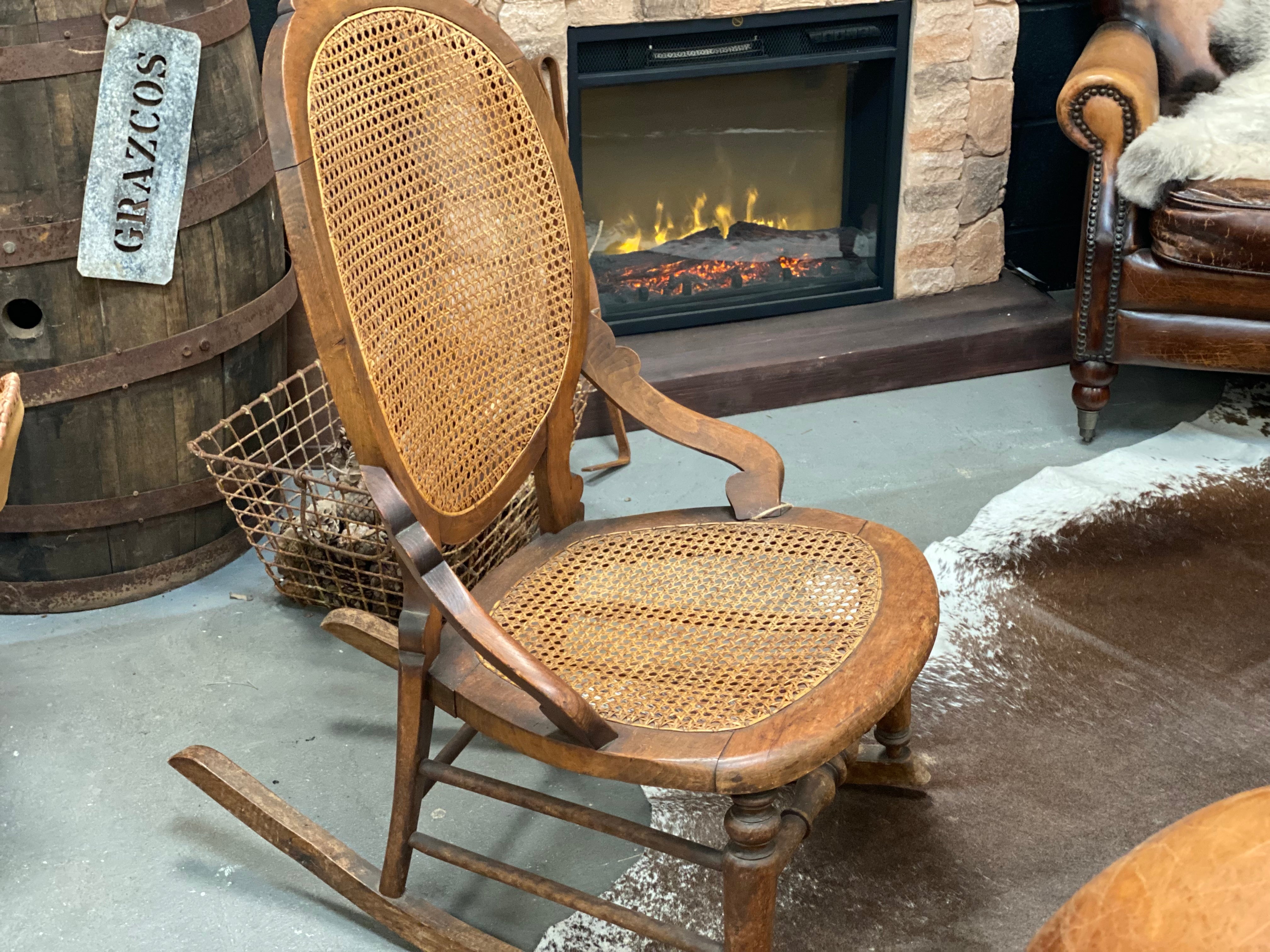 victorian wicker rocker