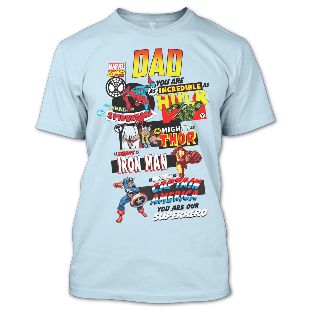 marvel superhero dad shirt
