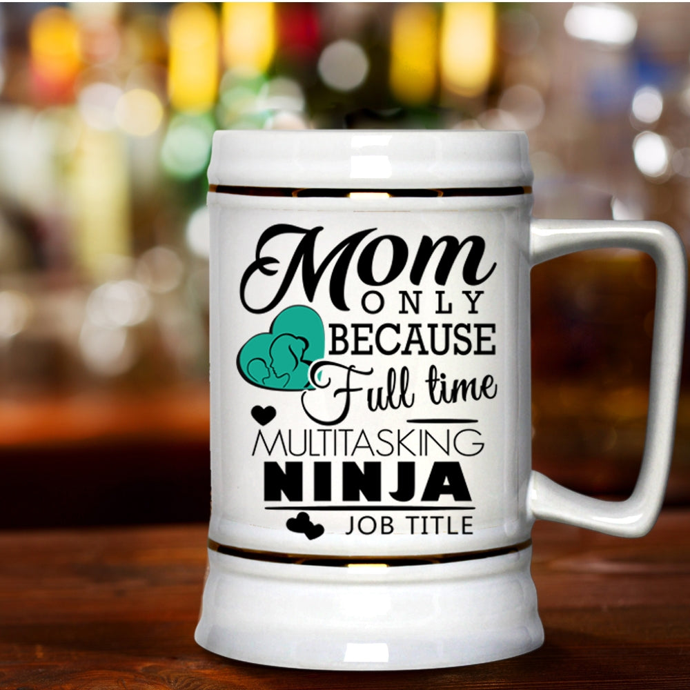 Cute Mom Beer Stein 22oz, I'm A Proud Mom Of An Awesome Actuary Beer M