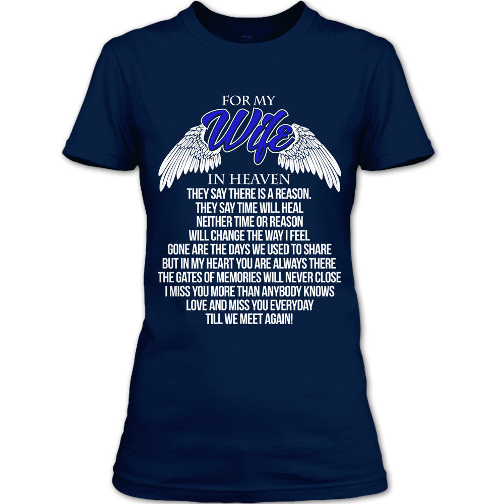 For My Wife In Heaven T Shirt, I Love My Wife Shirt, Husband Shirt ...