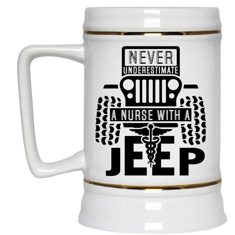 cool gift for nurses beer stein 22oz a nurse with a jeep beer mug premium fan store cool gift for nurses beer stein 22oz a nurse with a jeep beer mug