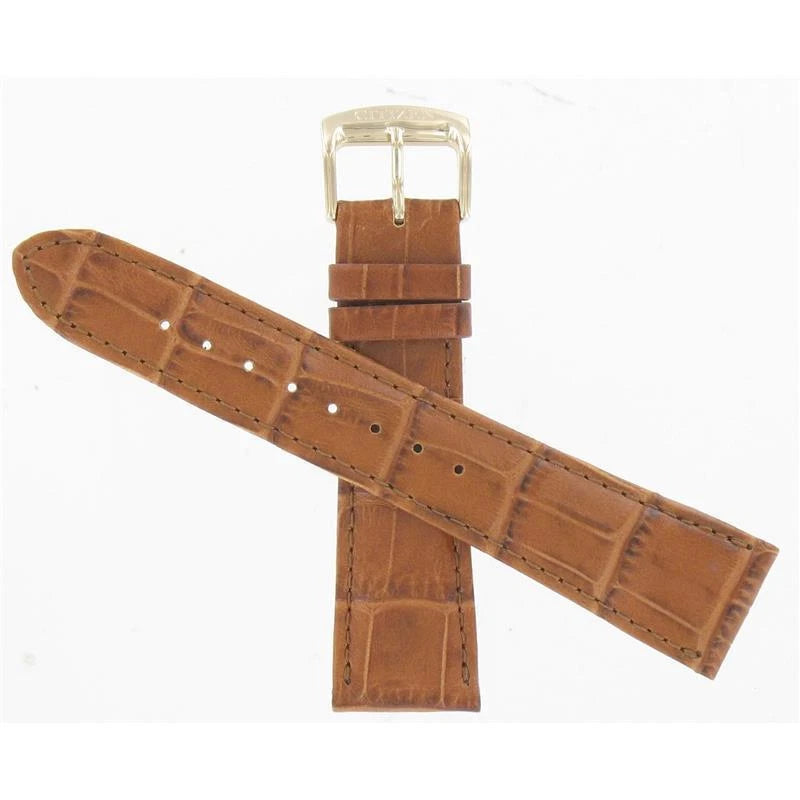 Citizen Eco-Drive AO9003-08E AO9003-16A Mens Brown Leather Band Watch Strap 22mm