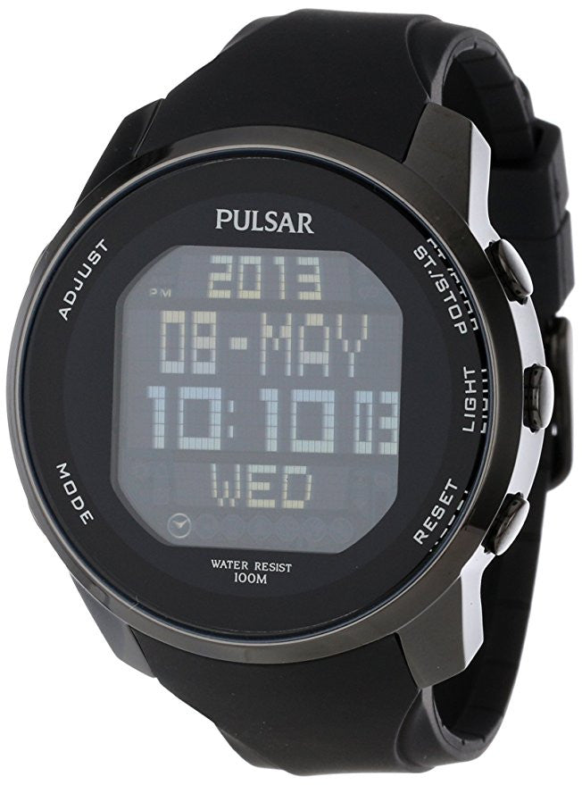 Pulsar Men's PQ2011 Steel Watch with Black Polyureth – Exact Time Corp.