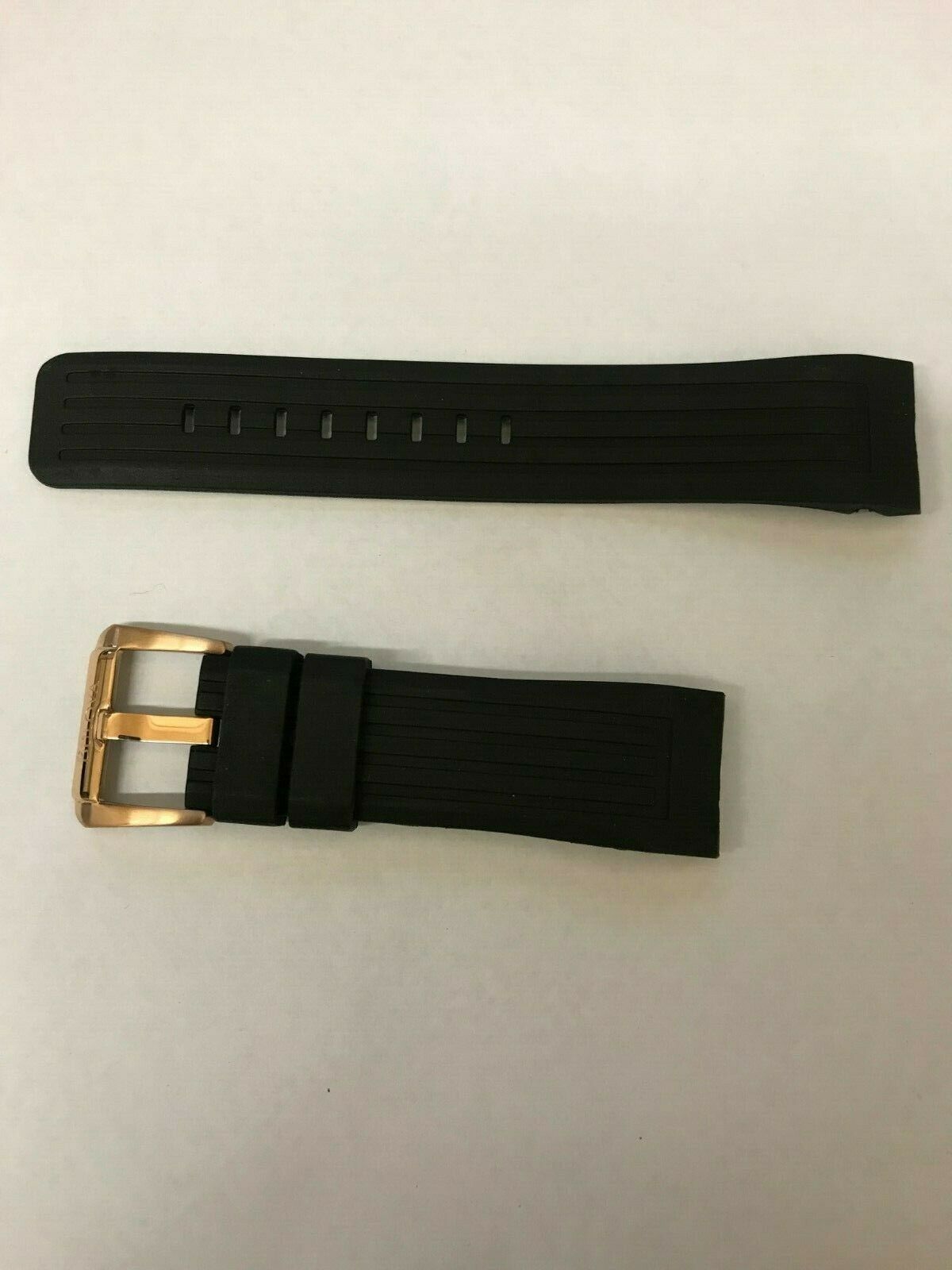 Bulova Men's Black Rubber Watch Strap Rose Gold Band Repla – Exact Time Corp.