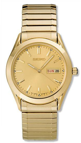 Seiko Men's SGFA02 Gold - Tone Stainless-Steel Quartz Watch – Exact Time  Corp.