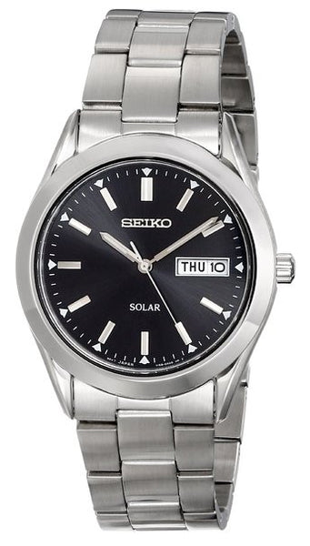 Seiko Men's SNE039 Stainless Steel Solar Watch – Exact Time Corp.