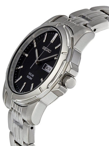 Seiko Men's SNE093 Stainless Steel Solar Watch – Exact Time Corp.