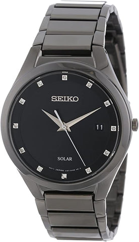 Seiko Men's SNE243 Solar Stainless Dress Watch – Exact Time Corp.