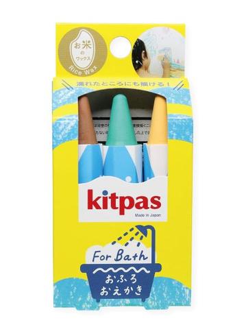 Kitpas kitpas bathtub crayons with a drawing board for kids ages 3+, bright  colors, easily washable with a wet sponge, set of 1-whit