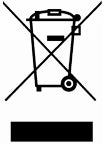 Crossed out wheelie bin symbol