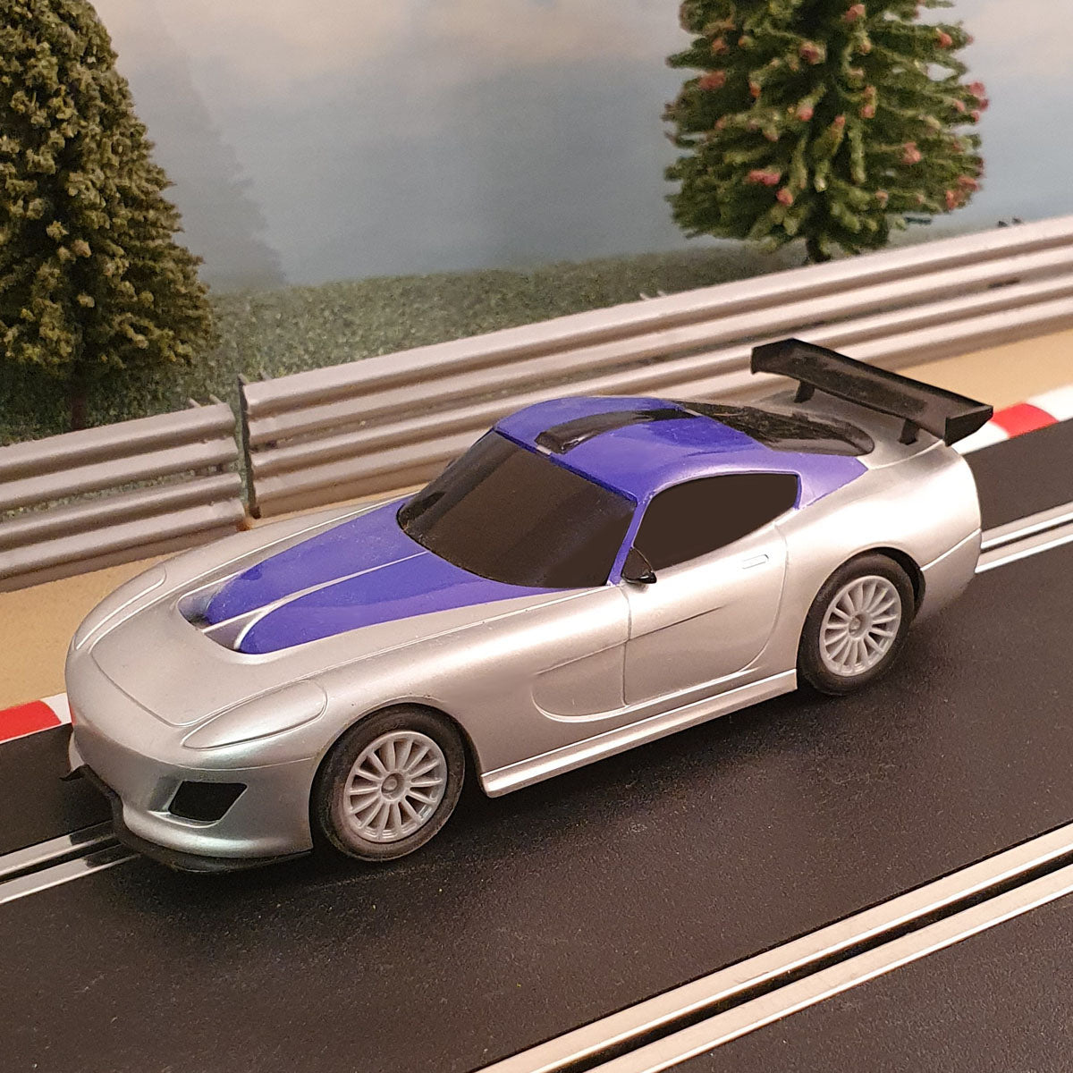 Scalextric 1:32 Car - Purple & Silver GT Lightning #E – Action Slot Racing