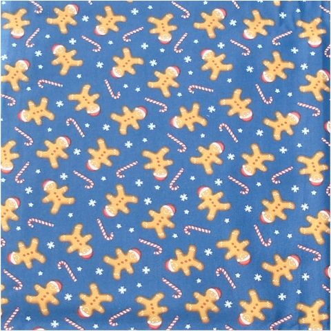 Candy Canes and Gingerbread Men Fabric