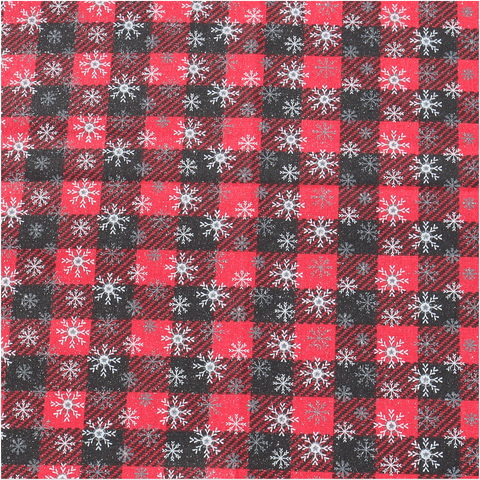 Glitter Christmas Snowflake Plaid