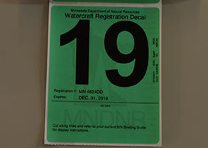 Minnesota DNR Watercraft Registration Decal 