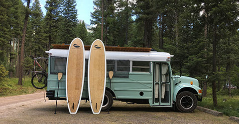 Fern the Bus and a couple Paddle North boards