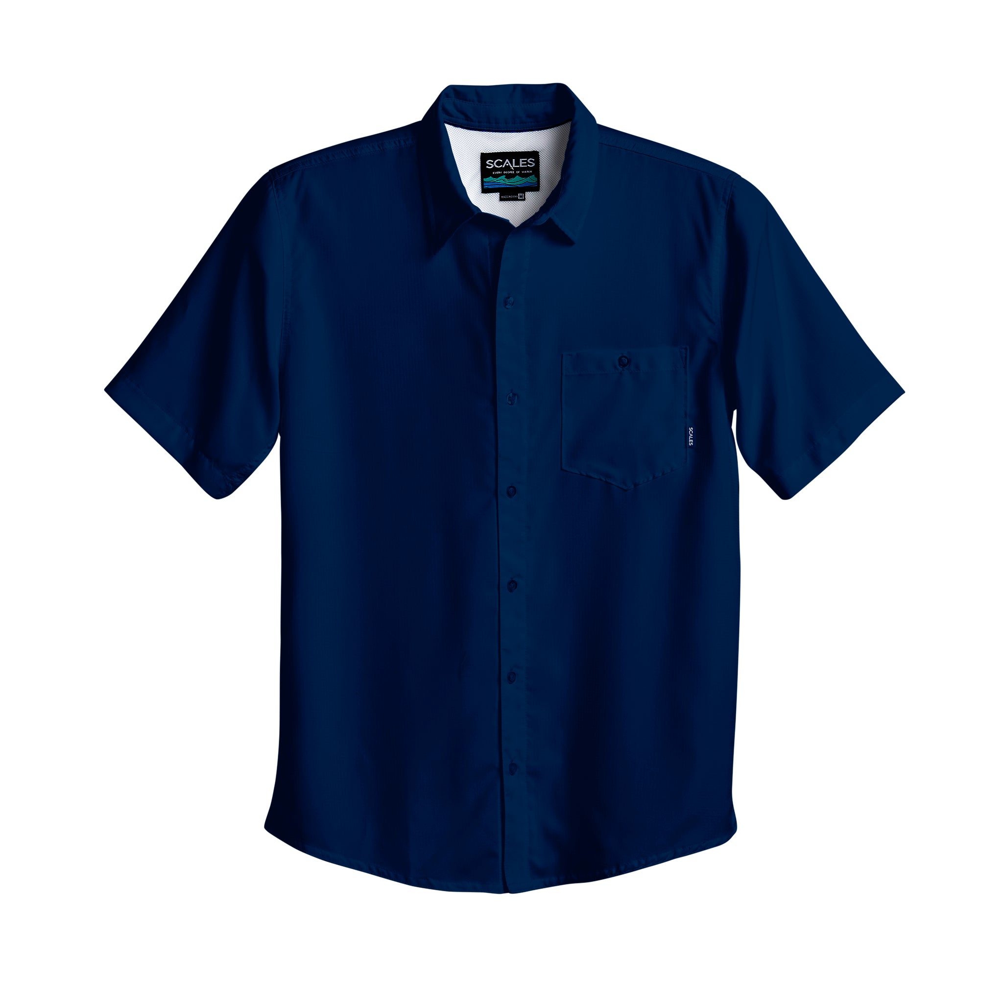 Scales Offshore Core Button Down in Navy Size L