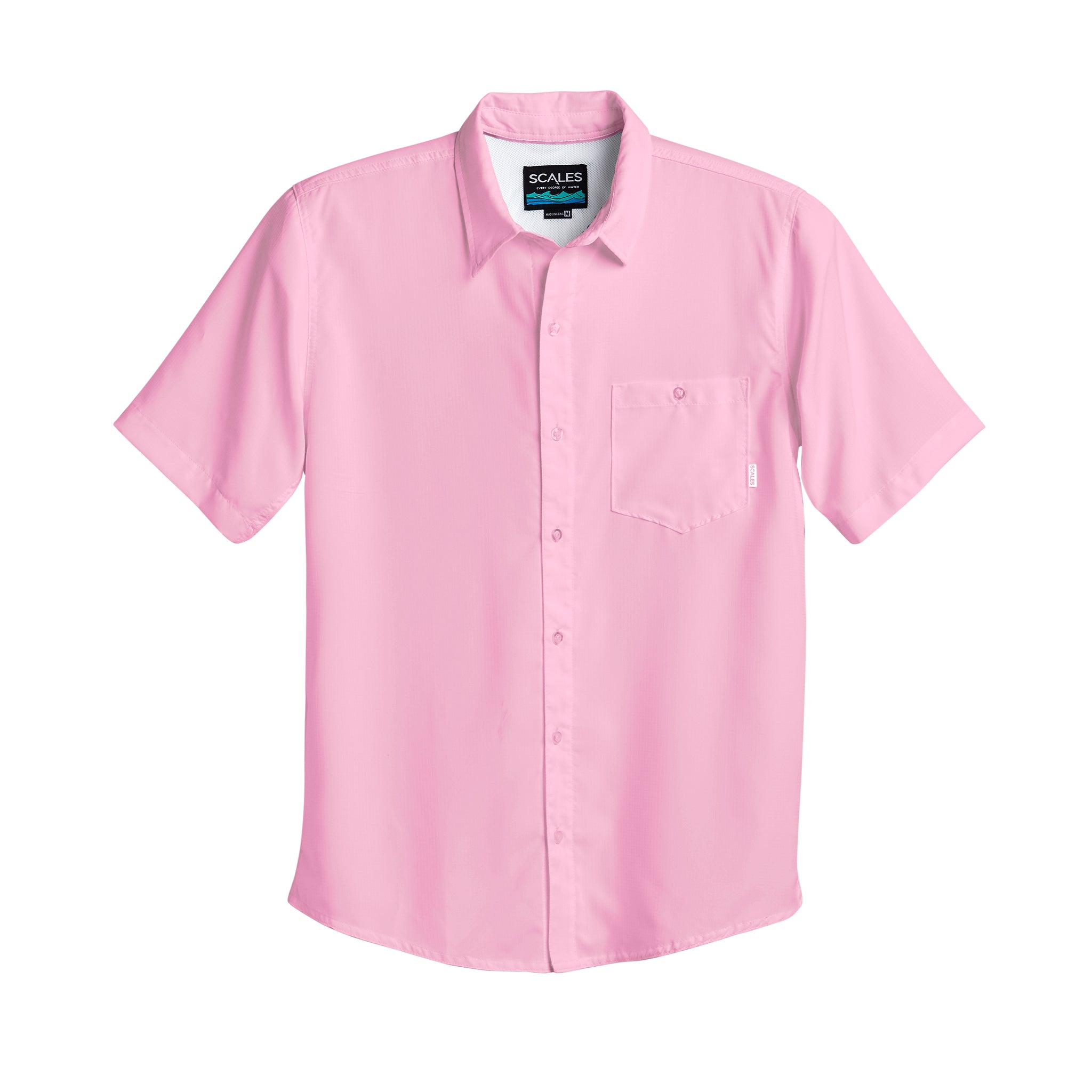 Scales Offshore Core Button Down in Light Pink Size XL