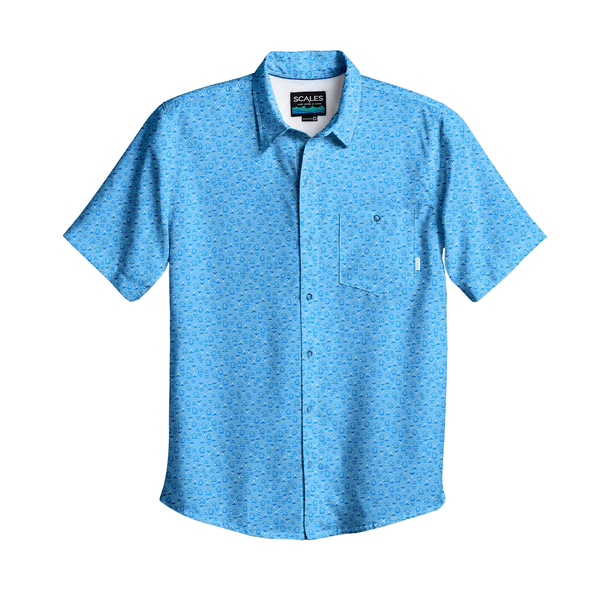 Scales Jaws Button Down in Powder Blue Size M