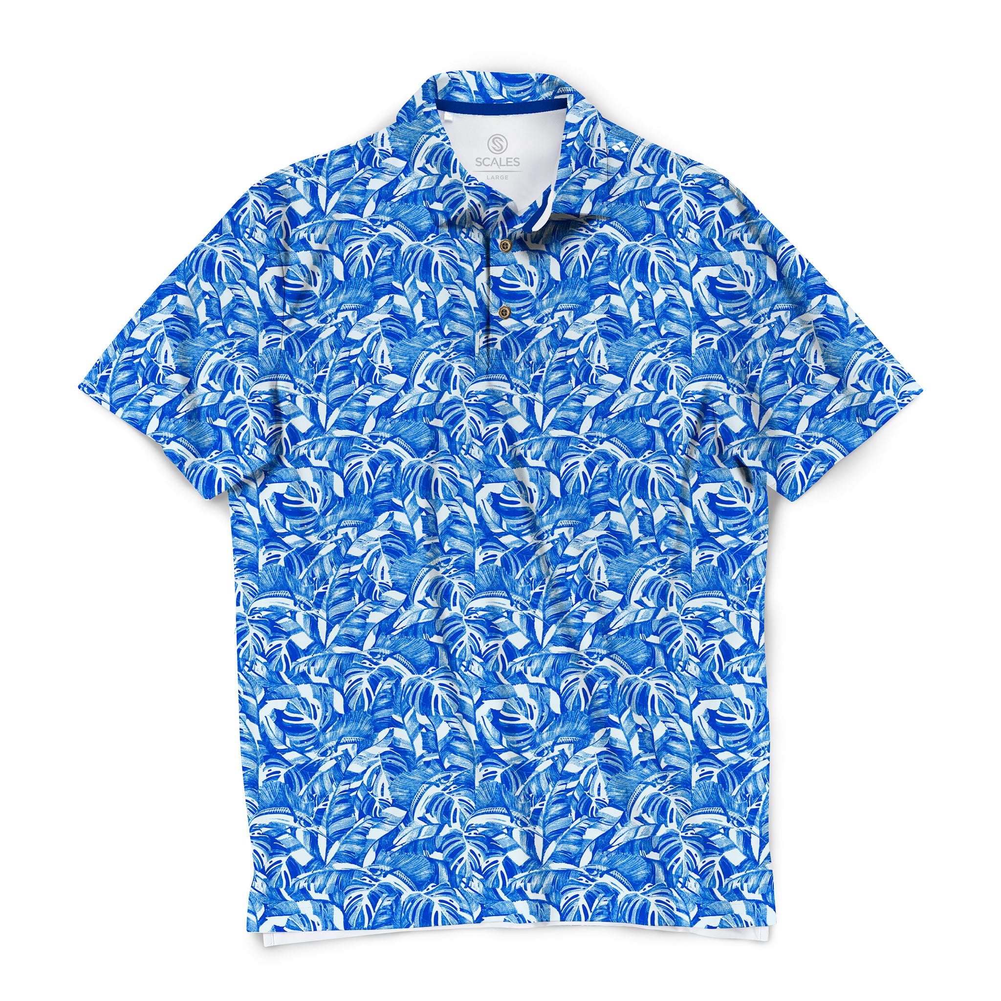 Scales Jungle Sail Polo in Royal Size 3XL