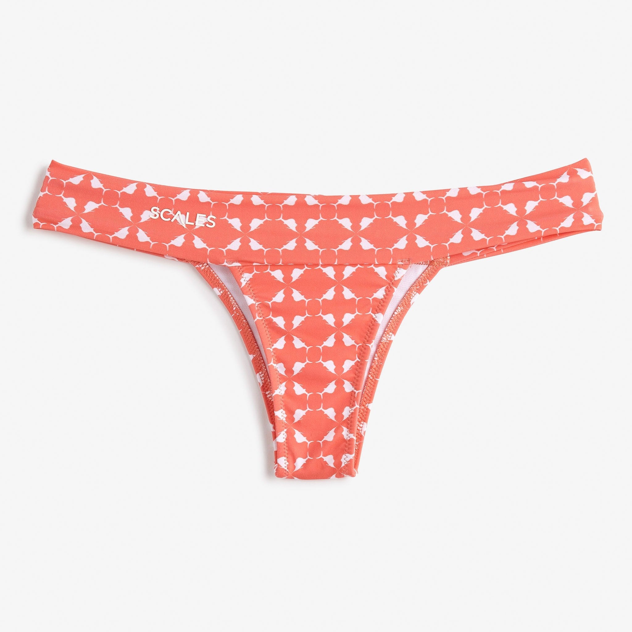 Scales Women's Swimwear Nautical Sailfish Banded Bottom in Coral Size S