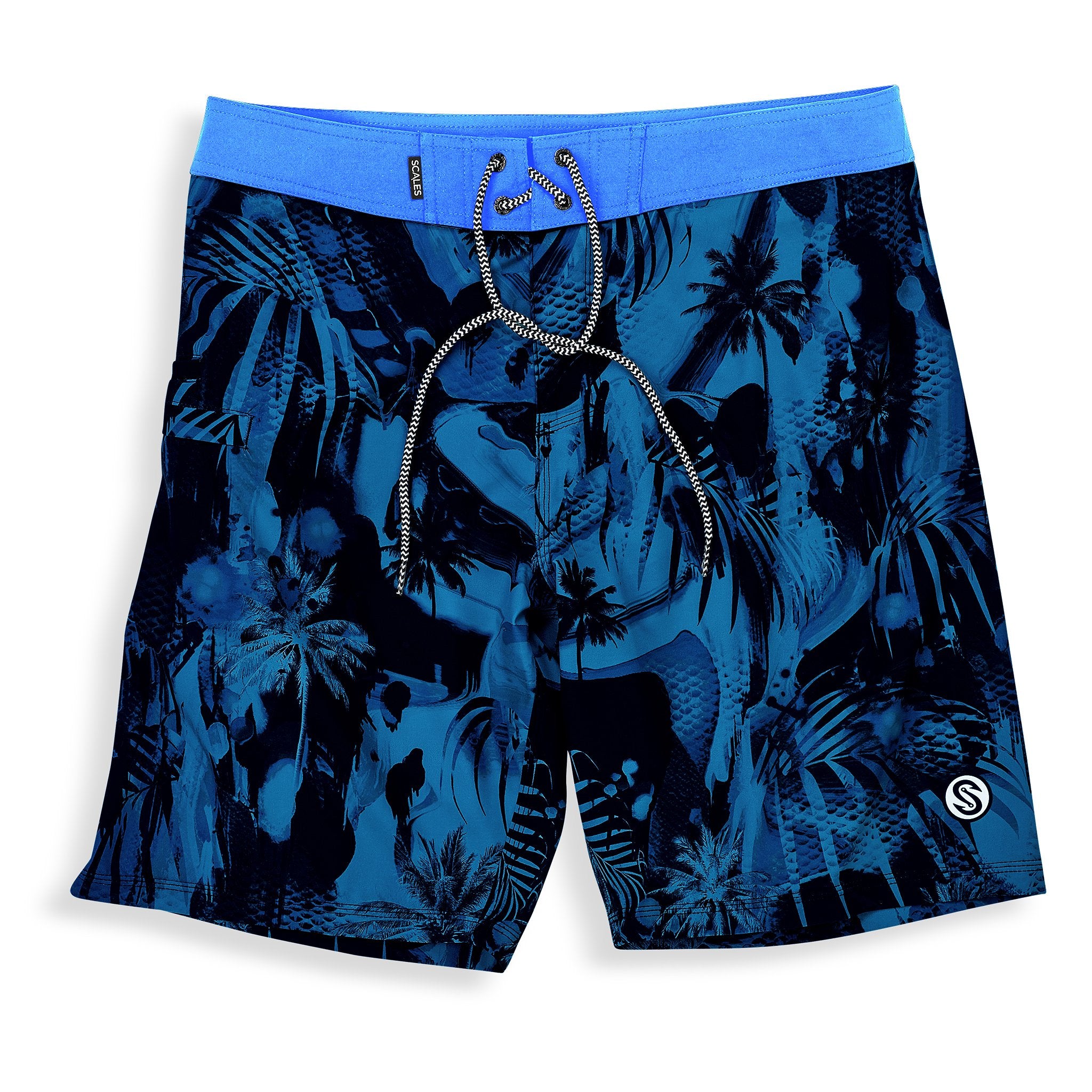 Scales Paradise Drip Boardshorts in Blue Size W40