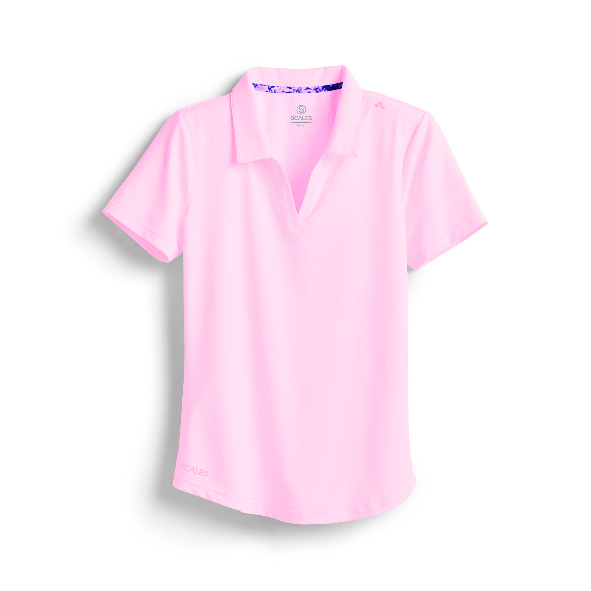 Scales OffShore Core Womens Polo in Light Pink Size XS