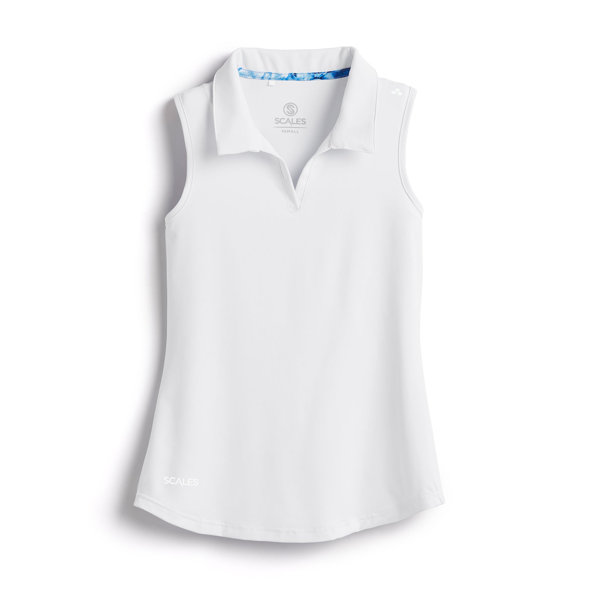 Scales Offshore Core Womens Sleeveless Polo in White Size XS