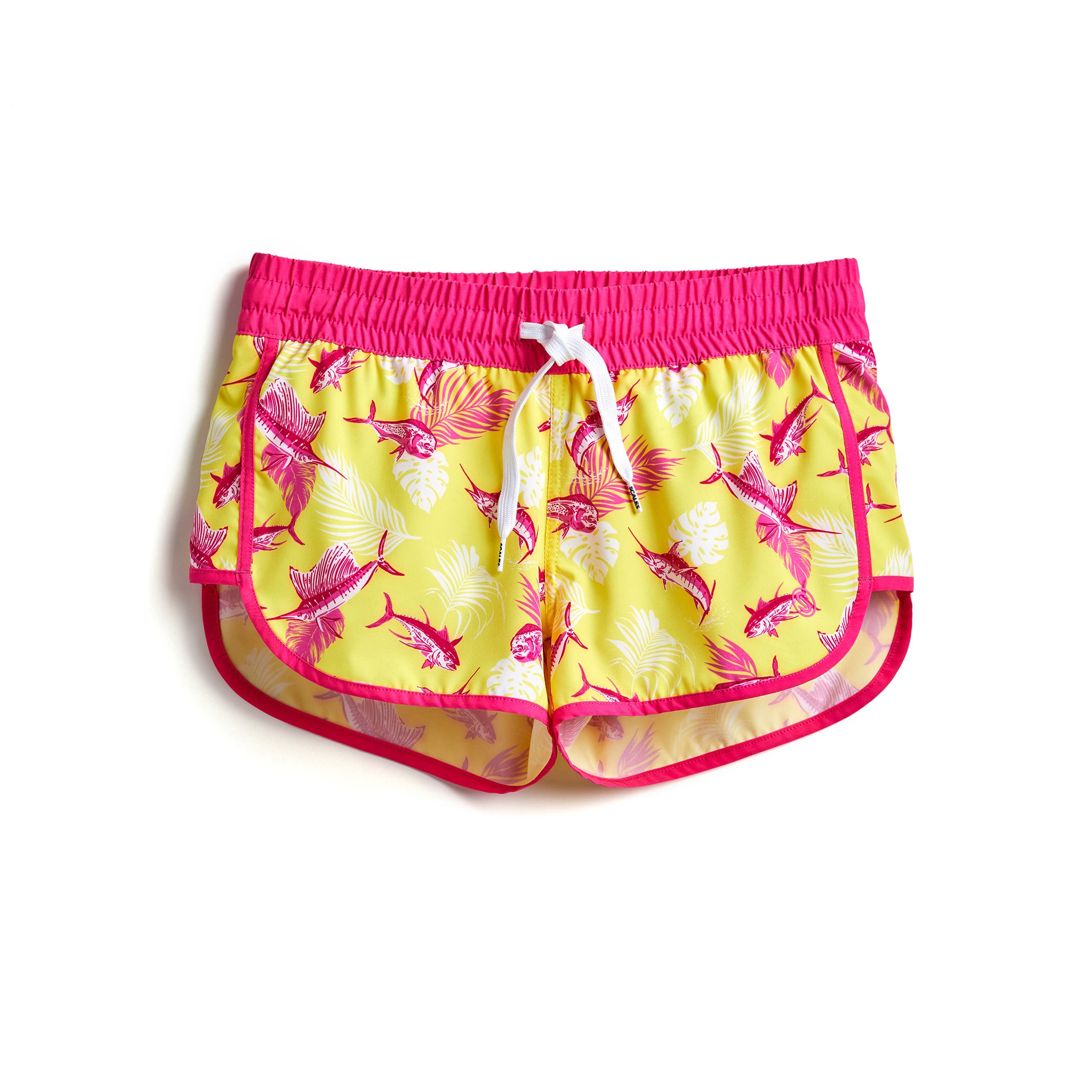 Scales Tropical Slam Womens Boardshorts in Yellow Size M