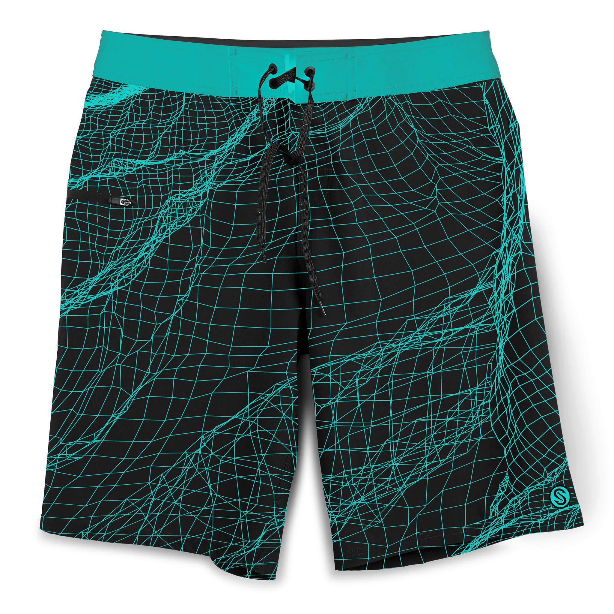 Scales Cast Nets Boardshorts in Black Size W40