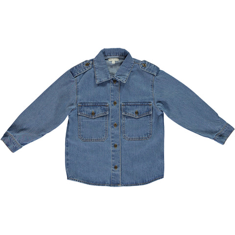 Perfect Dark Blue Denim Boys Shirt