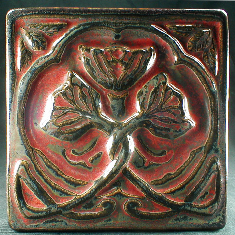 6 X 6 Rose Tile Old World Red Campbell Tileworks