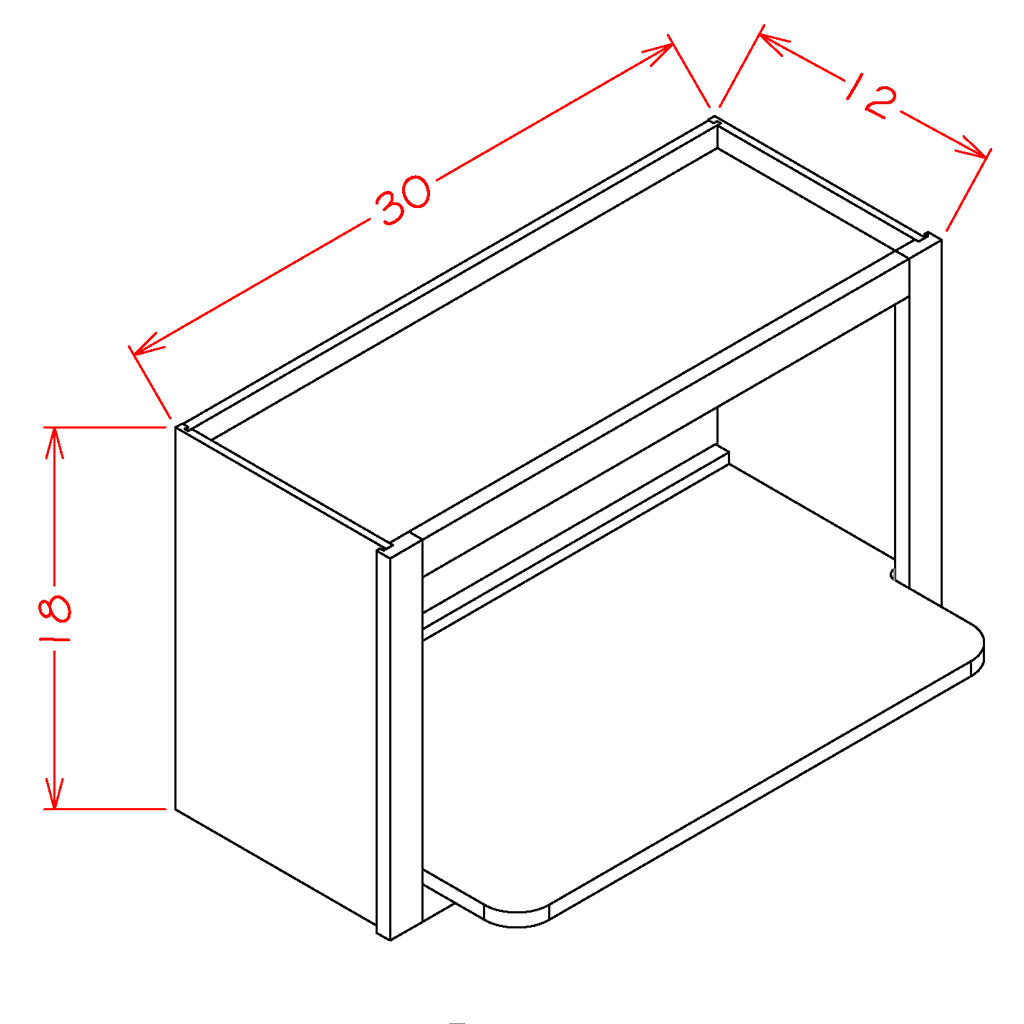 Wall Microwave Cabinet | Cabinets on Demand