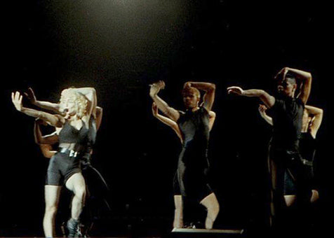 Vogue Dancers in a chorus line