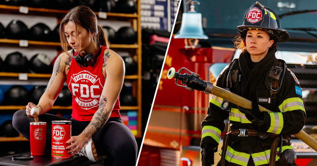 Female firefighter and EMT