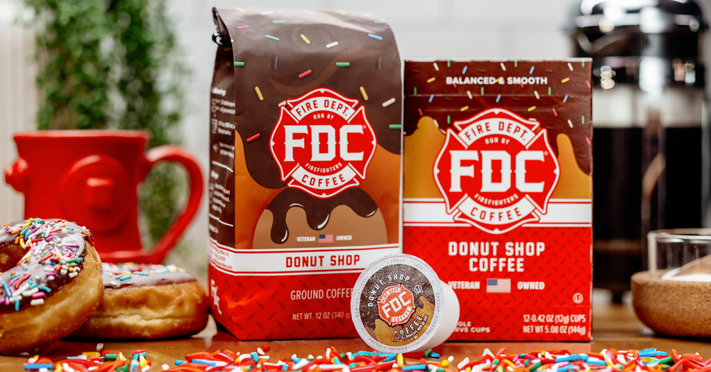 Donut Shop Coffee bag and coffee pods box.