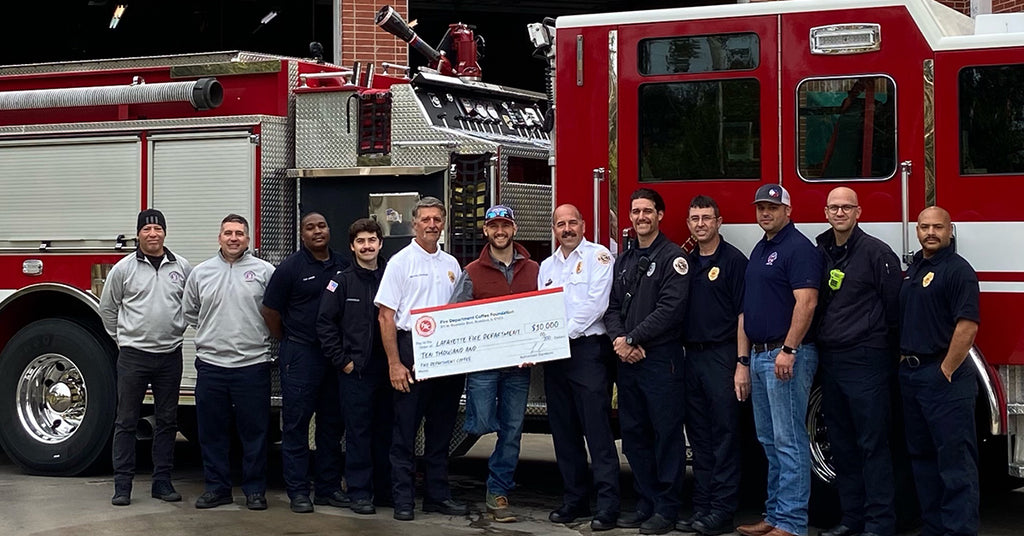 Lafayette Fire Department, Station 2, Firefighters, Donation to Alex Bourque