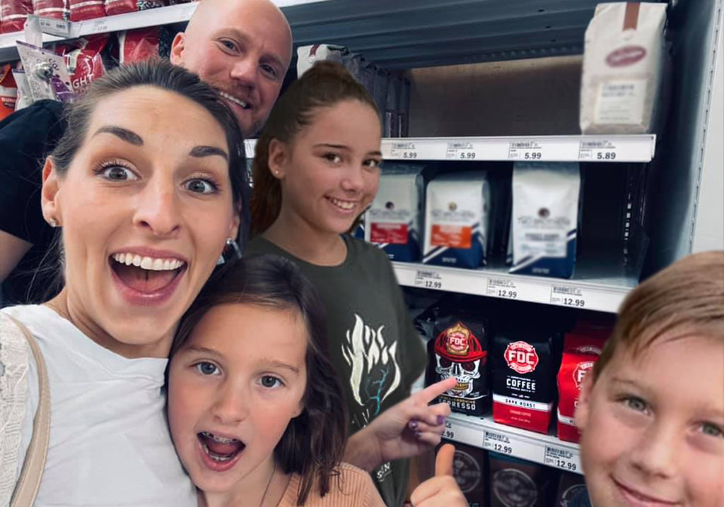 Luke Schneider and Family at Rockford, IL Meijer