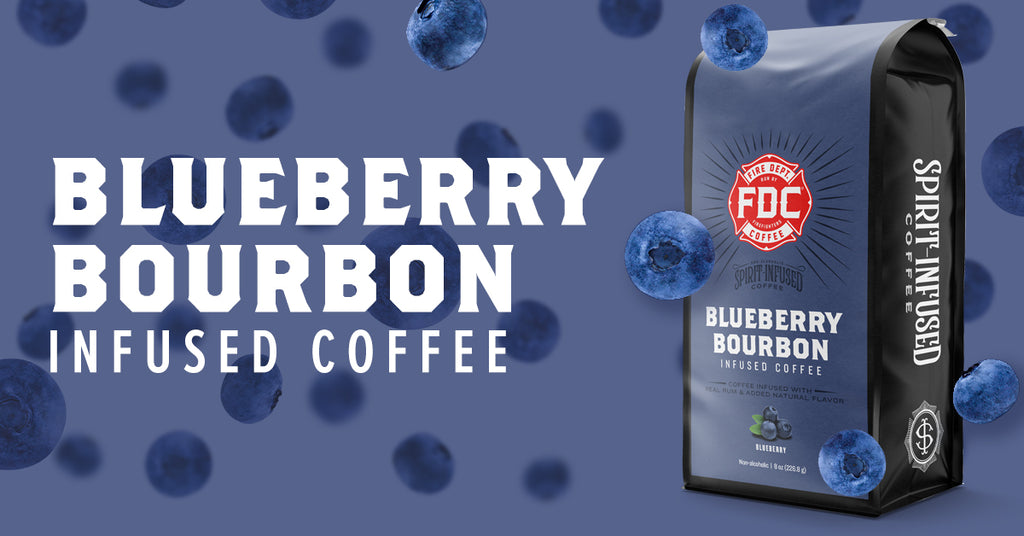 Blueberry Bourbon Infused Coffee bag.