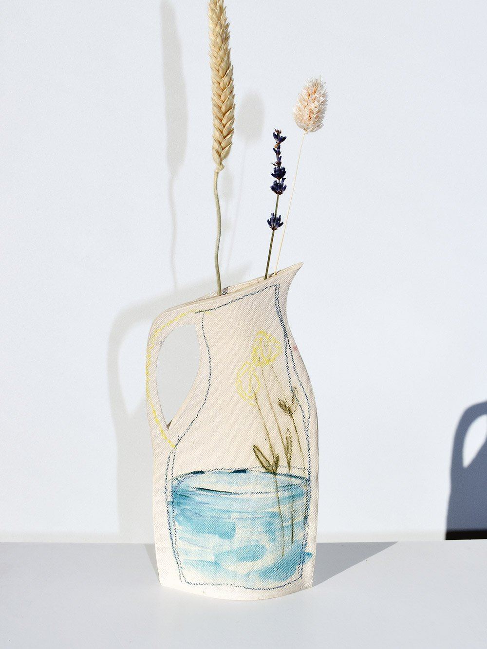 Tall Pitcher With Greenery / Alison Owen