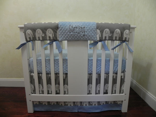 light blue baby bedding