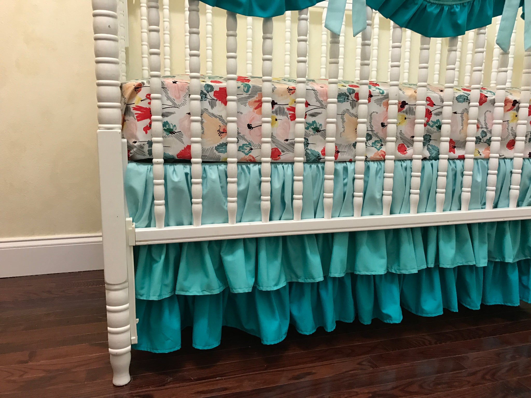 teal crib sheets